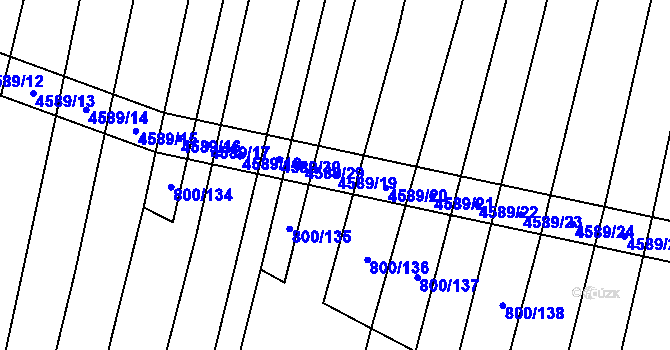 Parcela st. 4589/19 v KÚ Opatov na Moravě, Katastrální mapa
