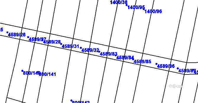 Parcela st. 4589/83 v KÚ Opatov na Moravě, Katastrální mapa