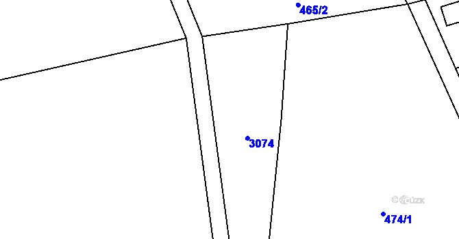Parcela st. 474/2 v KÚ Opatovec, Katastrální mapa