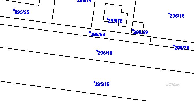 Parcela st. 295/10 v KÚ Opatovice u Rajhradu, Katastrální mapa