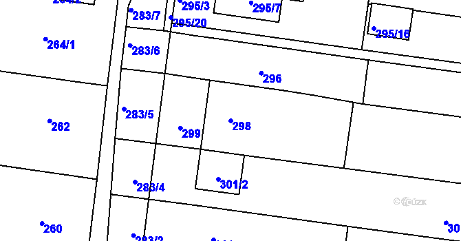 Parcela st. 298 v KÚ Opatovice u Rajhradu, Katastrální mapa