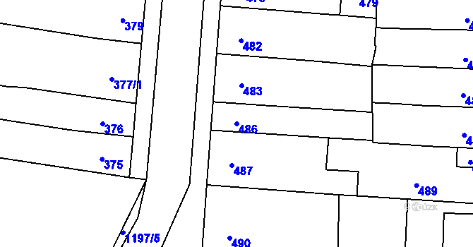 Parcela st. 486 v KÚ Opatovice u Rajhradu, Katastrální mapa