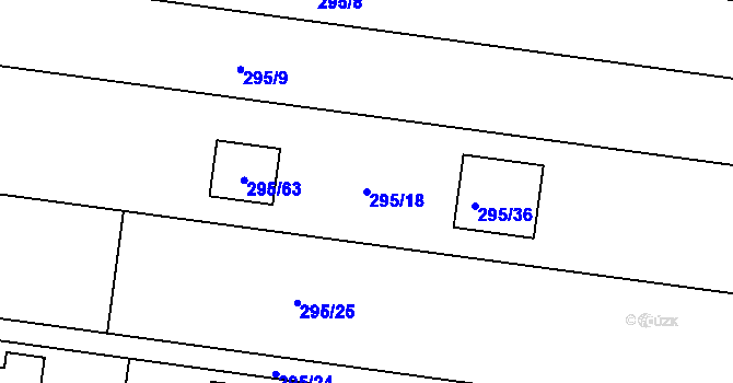 Parcela st. 295/18 v KÚ Opatovice u Rajhradu, Katastrální mapa