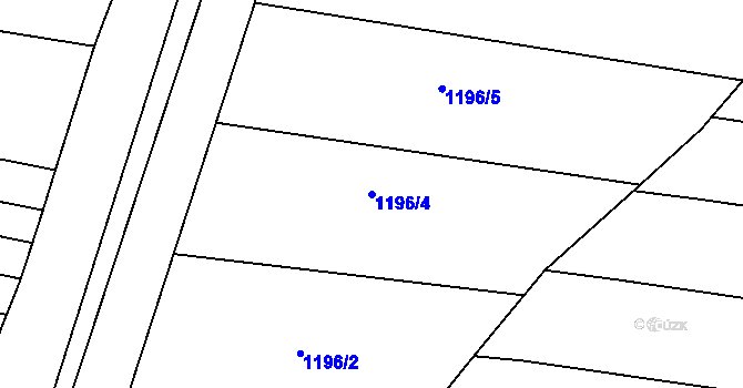 Parcela st. 1196/4 v KÚ Opatovice u Rajhradu, Katastrální mapa