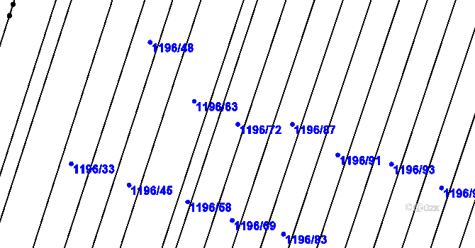 Parcela st. 1196/72 v KÚ Opatovice u Rajhradu, Katastrální mapa
