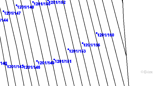 Parcela st. 1201/156 v KÚ Opatovice u Rajhradu, Katastrální mapa
