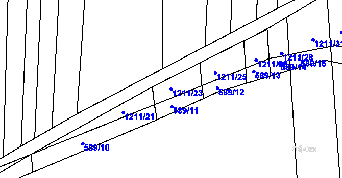 Parcela st. 1211/23 v KÚ Opatovice u Rajhradu, Katastrální mapa