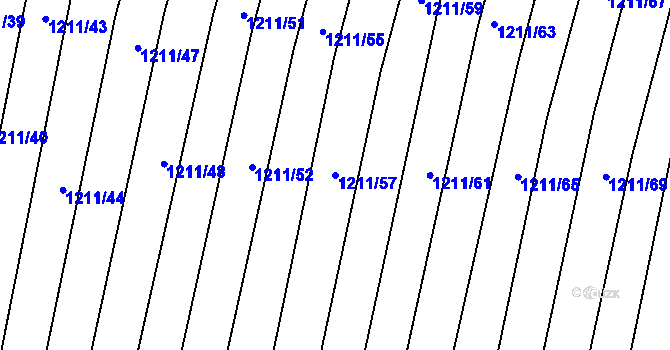 Parcela st. 1211/57 v KÚ Opatovice u Rajhradu, Katastrální mapa