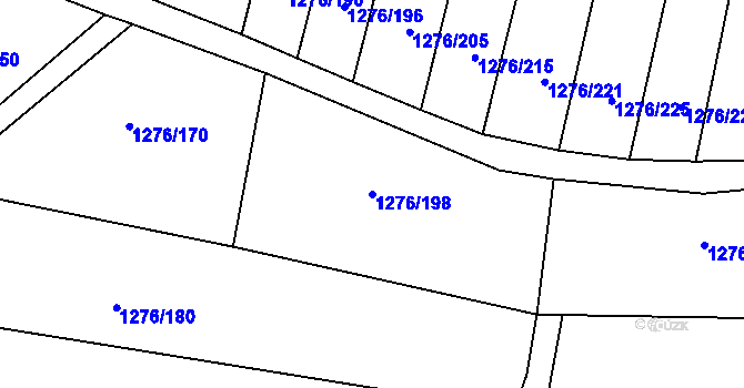 Parcela st. 1276/198 v KÚ Opatovice u Rajhradu, Katastrální mapa