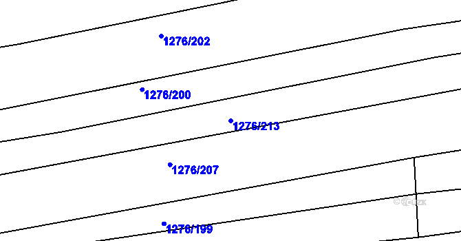 Parcela st. 1276/213 v KÚ Opatovice u Rajhradu, Katastrální mapa