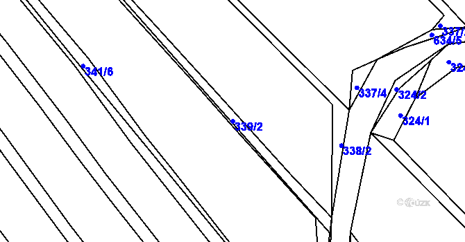 Parcela st. 339/2 v KÚ Opatovice u Vyškova, Katastrální mapa