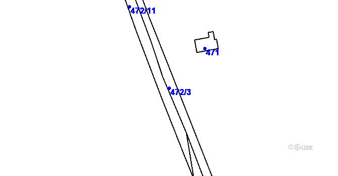 Parcela st. 472/3 v KÚ Opatovice u Vyškova, Katastrální mapa