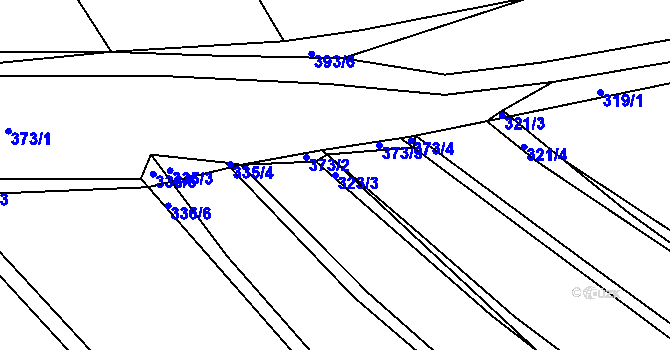 Parcela st. 323/3 v KÚ Opatovice u Vyškova, Katastrální mapa