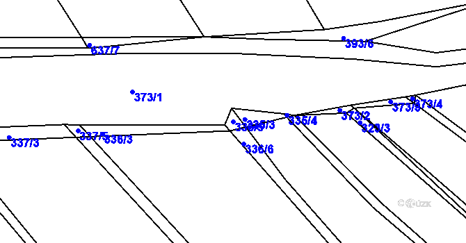 Parcela st. 336/5 v KÚ Opatovice u Vyškova, Katastrální mapa