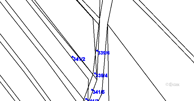 Parcela st. 339/6 v KÚ Opatovice u Vyškova, Katastrální mapa