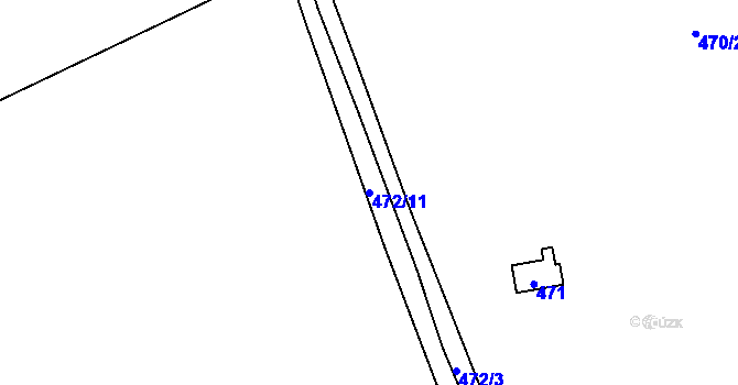 Parcela st. 472/11 v KÚ Opatovice u Vyškova, Katastrální mapa
