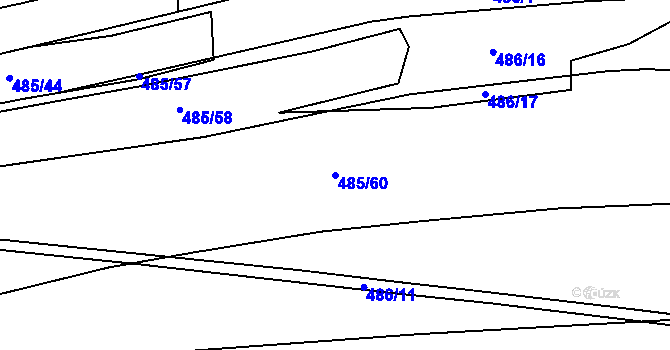 Parcela st. 485/60 v KÚ Opatovice u Vyškova, Katastrální mapa