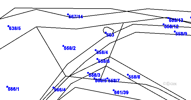 Parcela st. 558/4 v KÚ Opatovice u Vyškova, Katastrální mapa