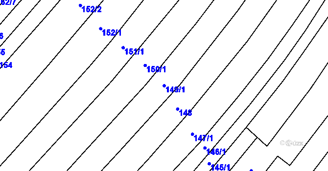 Parcela st. 149/1 v KÚ Opatovice u Hranic, Katastrální mapa