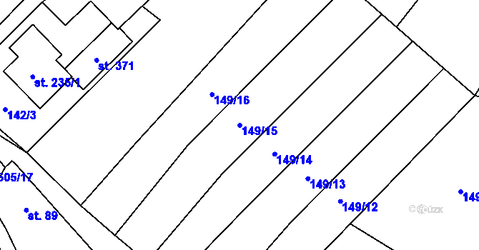 Parcela st. 149/15 v KÚ Opatovice u Hranic, Katastrální mapa