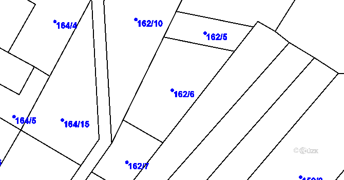 Parcela st. 162/6 v KÚ Opatovice u Hranic, Katastrální mapa