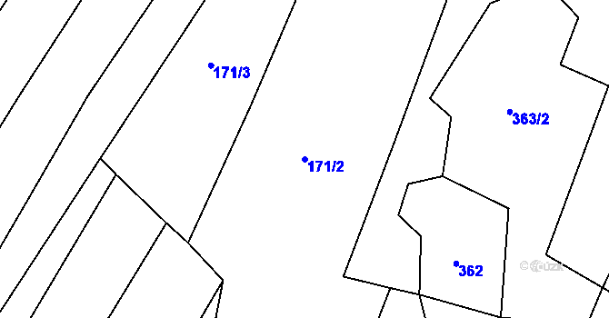 Parcela st. 171/2 v KÚ Opatovice u Hranic, Katastrální mapa