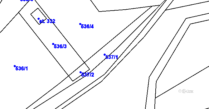 Parcela st. 537/1 v KÚ Opatovice u Hranic, Katastrální mapa