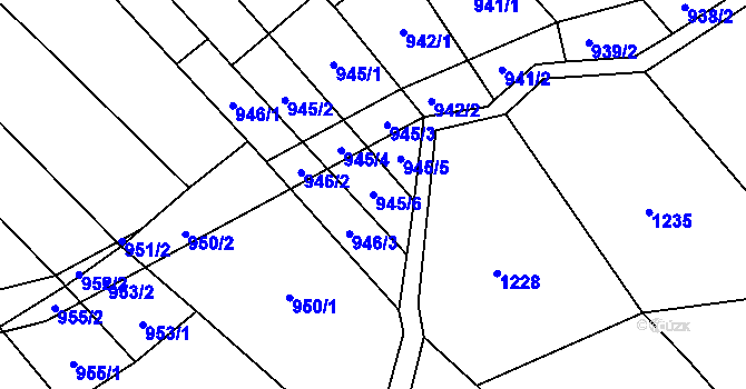 Parcela st. 945/6 v KÚ Opatovice u Hranic, Katastrální mapa