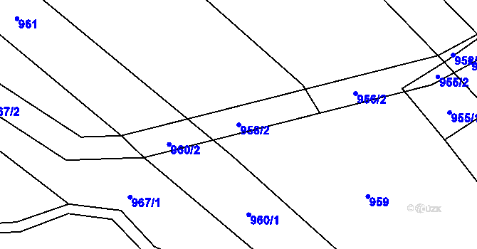 Parcela st. 958/2 v KÚ Opatovice u Hranic, Katastrální mapa