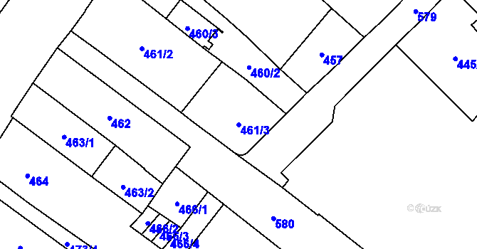 Parcela st. 461/3 v KÚ Opava-Město, Katastrální mapa