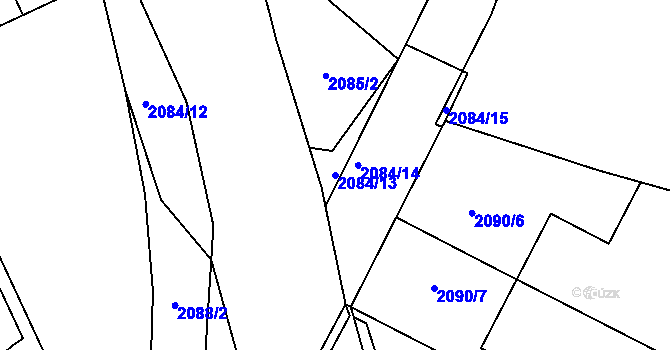 Parcela st. 2084/13 v KÚ Opava-Předměstí, Katastrální mapa