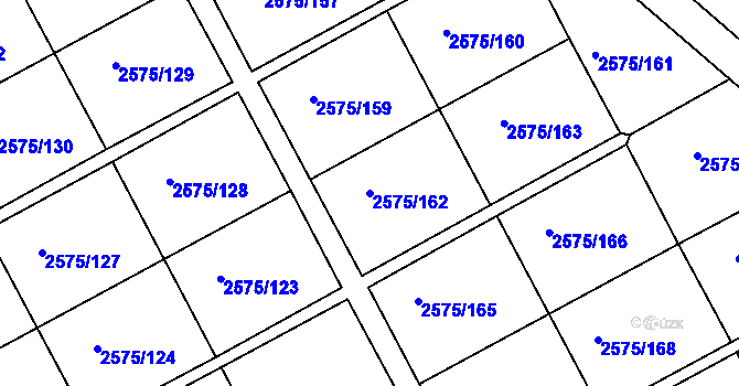 Parcela st. 2575/162 v KÚ Opava-Předměstí, Katastrální mapa
