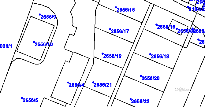 Parcela st. 2656/19 v KÚ Opava-Předměstí, Katastrální mapa