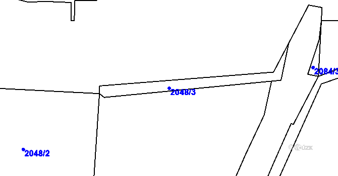 Parcela st. 2048/3 v KÚ Opava-Předměstí, Katastrální mapa