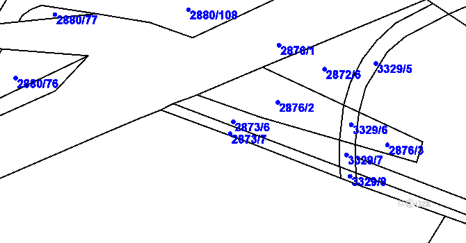 Parcela st. 2873/6 v KÚ Opava-Předměstí, Katastrální mapa
