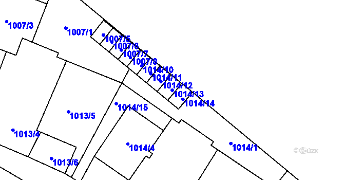 Parcela st. 1014/13 v KÚ Opava-Předměstí, Katastrální mapa