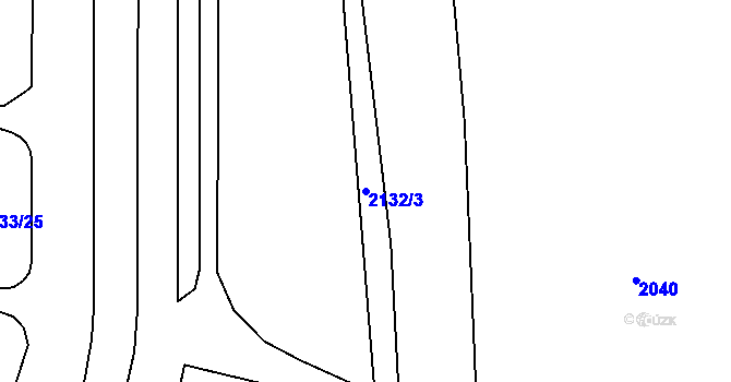 Parcela st. 2132/3 v KÚ Opava-Předměstí, Katastrální mapa
