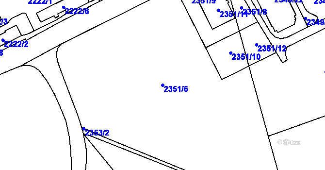 Parcela st. 2351/6 v KÚ Opava-Předměstí, Katastrální mapa