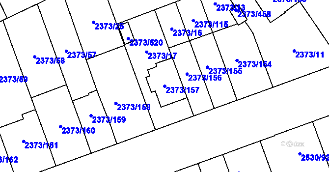 Parcela st. 2373/157 v KÚ Opava-Předměstí, Katastrální mapa