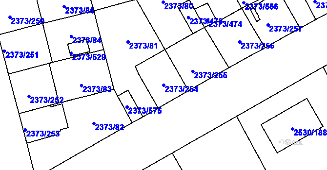 Parcela st. 2373/254 v KÚ Opava-Předměstí, Katastrální mapa