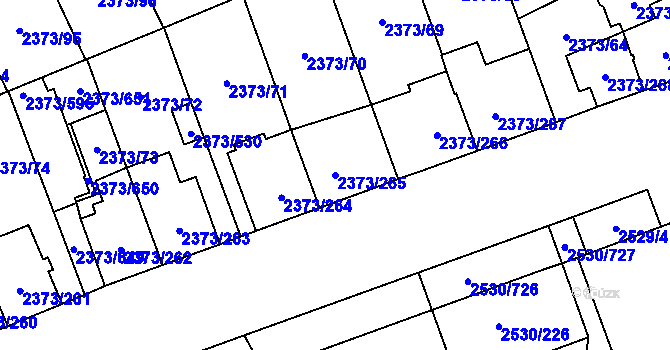Parcela st. 2373/265 v KÚ Opava-Předměstí, Katastrální mapa