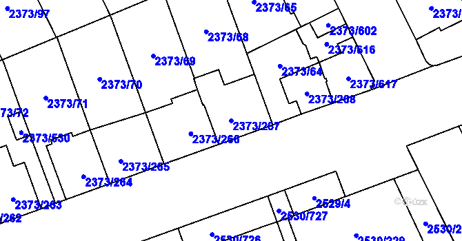 Parcela st. 2373/267 v KÚ Opava-Předměstí, Katastrální mapa