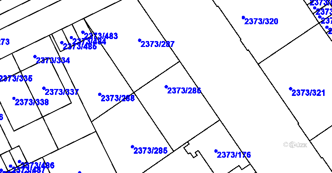 Parcela st. 2373/286 v KÚ Opava-Předměstí, Katastrální mapa