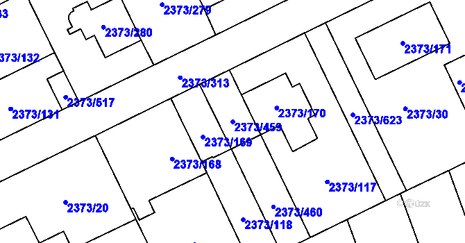 Parcela st. 2373/459 v KÚ Opava-Předměstí, Katastrální mapa
