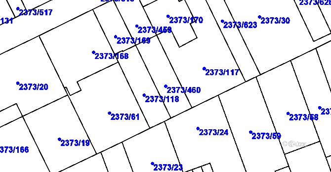Parcela st. 2373/460 v KÚ Opava-Předměstí, Katastrální mapa