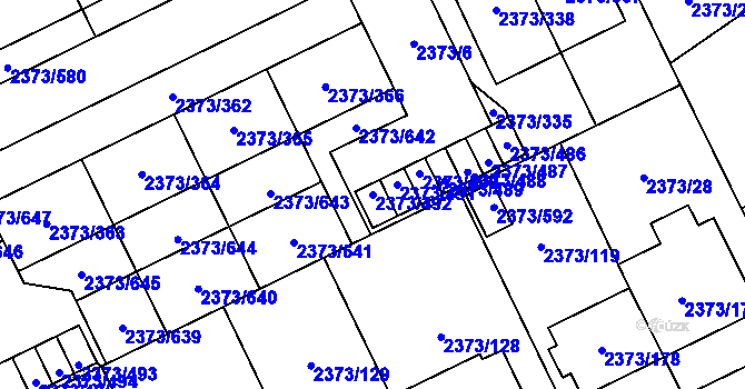 Parcela st. 2373/492 v KÚ Opava-Předměstí, Katastrální mapa