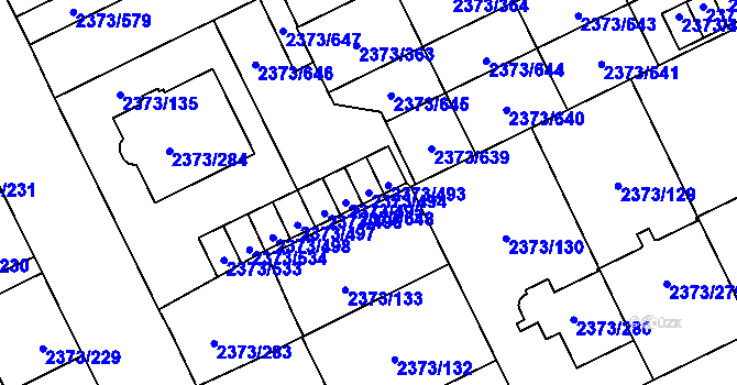 Parcela st. 2373/494 v KÚ Opava-Předměstí, Katastrální mapa