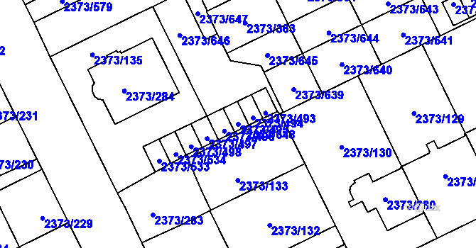 Parcela st. 2373/495 v KÚ Opava-Předměstí, Katastrální mapa