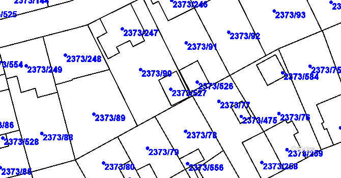 Parcela st. 2373/527 v KÚ Opava-Předměstí, Katastrální mapa