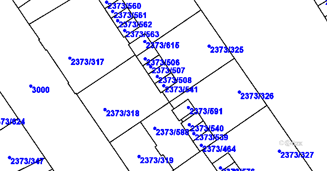 Parcela st. 2373/541 v KÚ Opava-Předměstí, Katastrální mapa